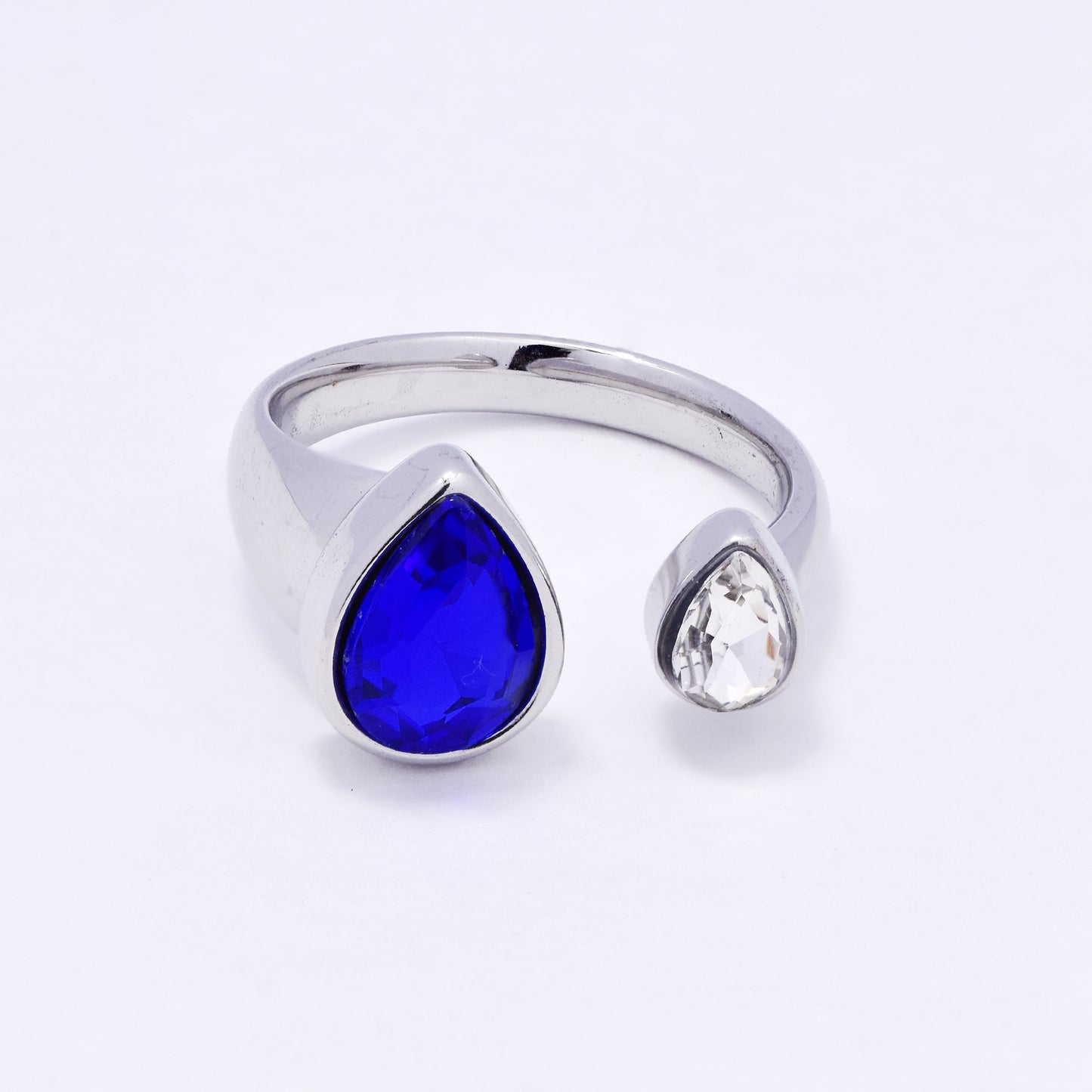 SSYR7072 - Steel 11.5 double teardrop open ring