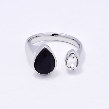 SSYR7072 - Steel 11.5 double teardrop open ring
