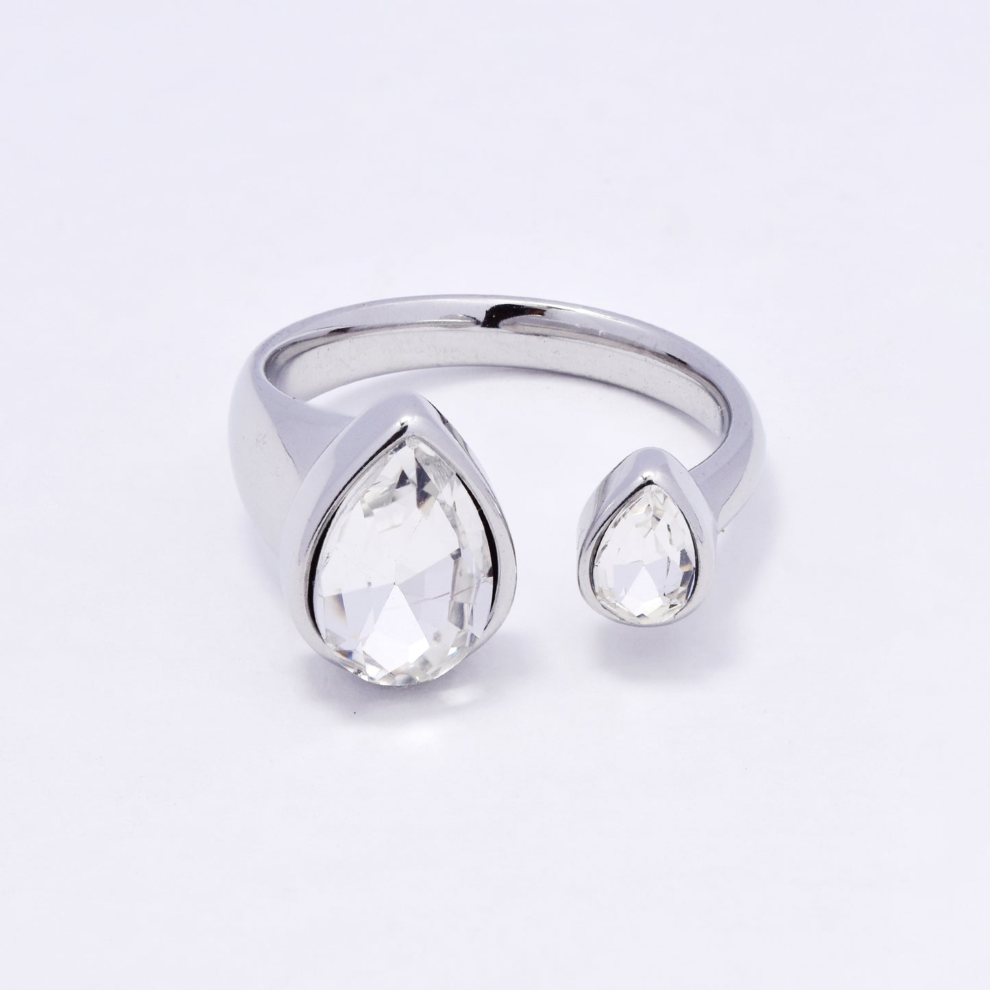 SSYR7072 - Steel 11.5 double teardrop open ring