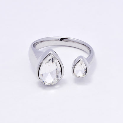 SSYR7072 - Steel 11.5 double teardrop open ring