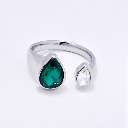 SSYR7072 - Steel 11.5 double teardrop open ring