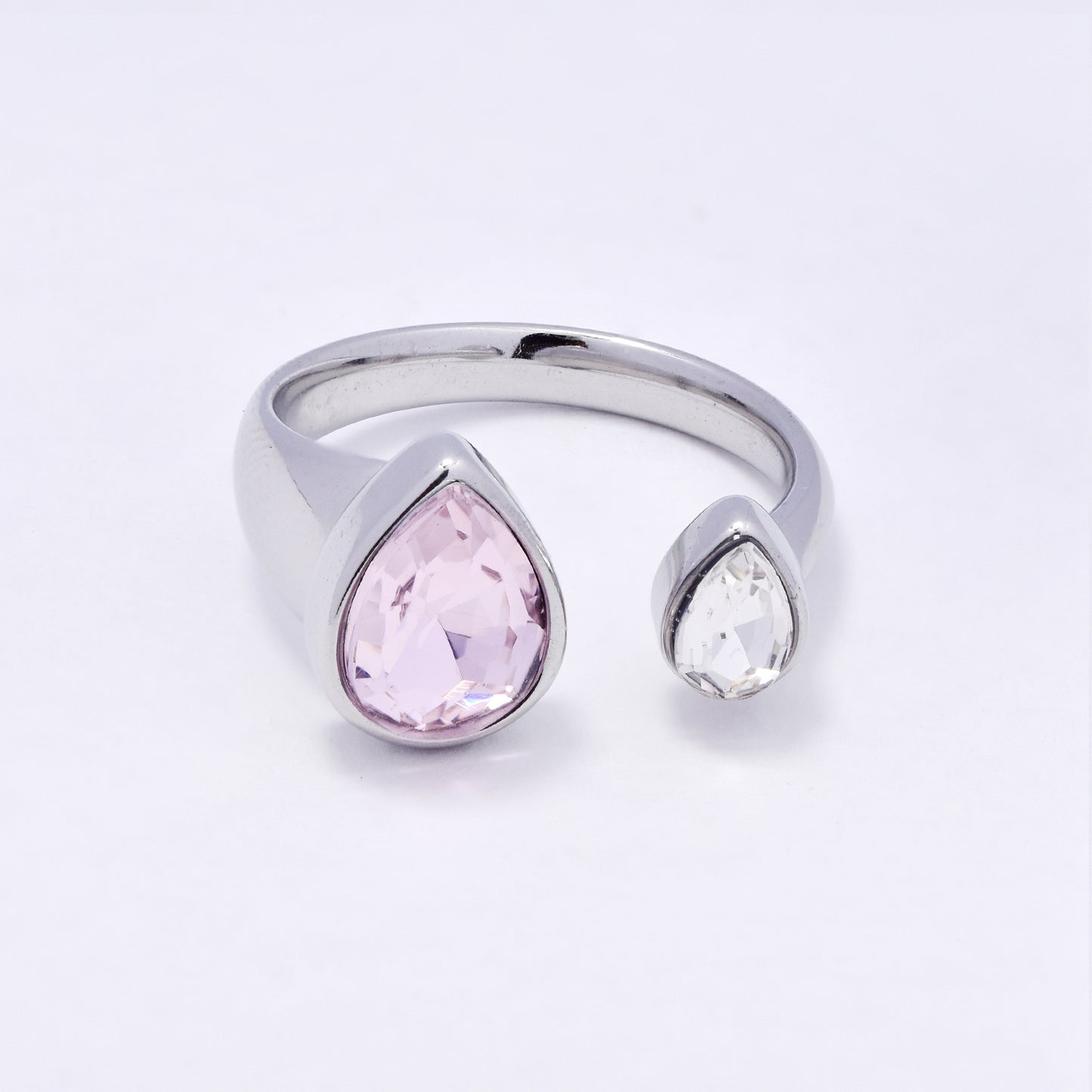 SSYR7072 - Steel 11.5 double teardrop open ring