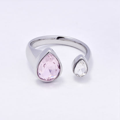 SSYR7072 - Steel 11.5 double teardrop open ring
