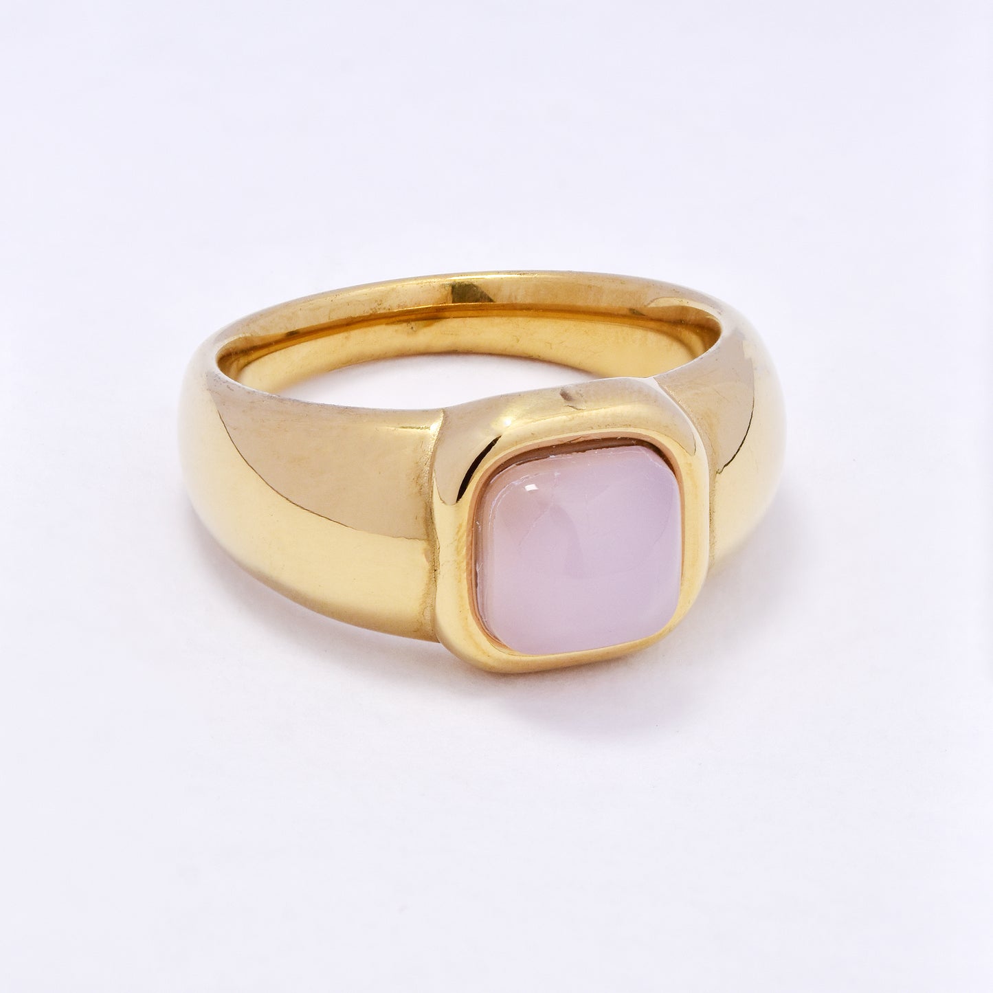 SSYR7075 - Steel 11mm square colour signet ring