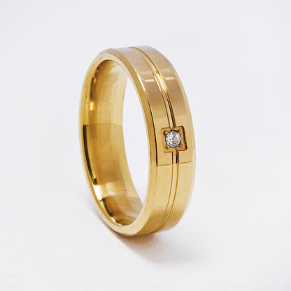 SSYR7401 - Steel 6mm center groove CZ band