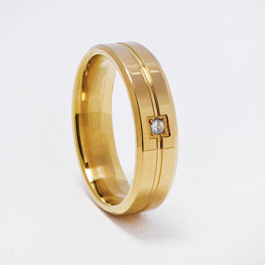 SSYR7401 - Steel 6mm center groove CZ band