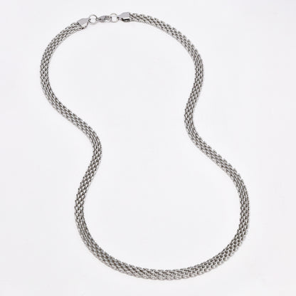SSYST6498 - St Steel 60cm & 19.5cm x 7mm mesh necklace & bracelet set