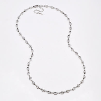 SSYST6500 - St Steel 60cm +5cm & 20cm + 5cm x 4mm gucci necklace & bracelet set