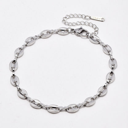 SSYST6500 - St Steel 60cm +5cm & 20cm + 5cm x 4mm gucci necklace & bracelet set