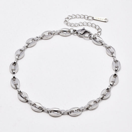SSYB6500 - St Steel 20cm + 5cm x 4mm gucci link bracelet