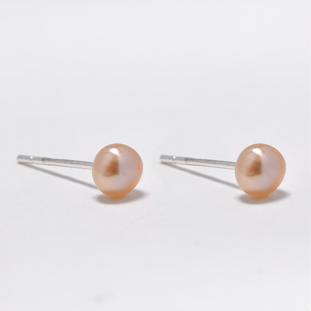 925 Silver freshwater pearl 4mm stud - SYE3112