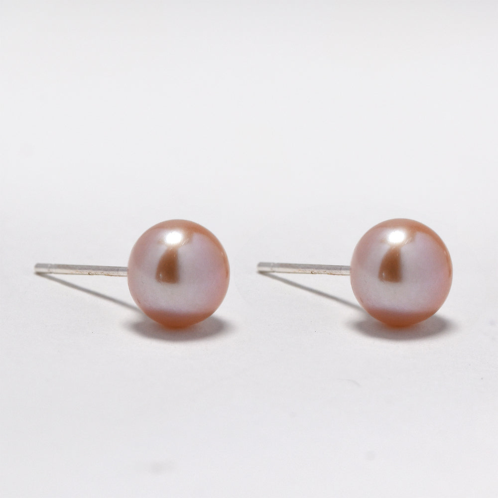 925 Silver freshwater pearl 7mm stud