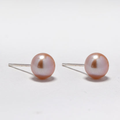 925 Silver freshwater pearl 7mm stud