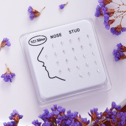 24 Piece 925 cross nose stud