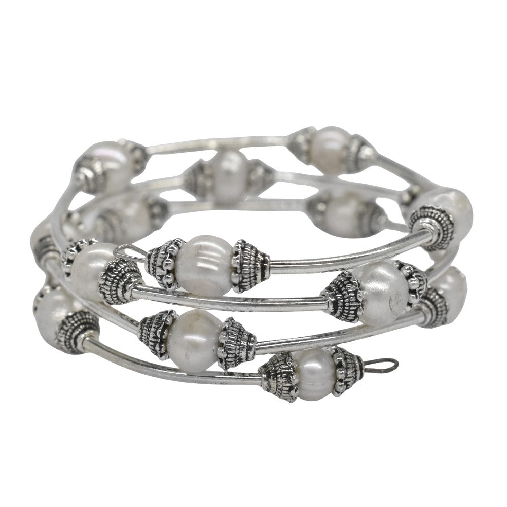 Freshwater pearl wrap around bracelet - VB2075