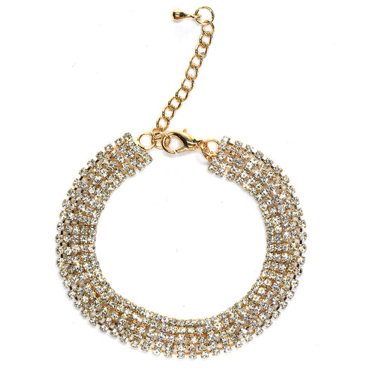 Fashion crystal 5 row tennis bracelet - VB8638