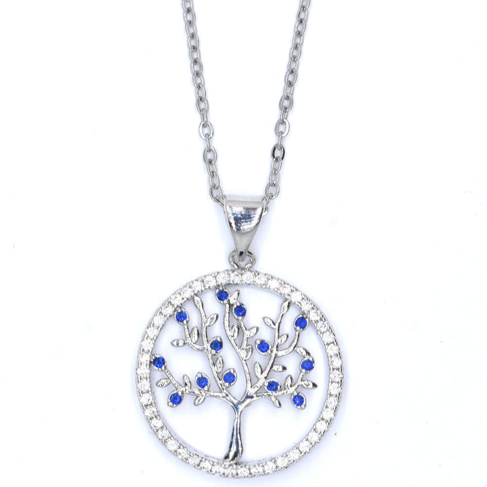 VN2329 - Premium cubic zirconia tree of life necklace