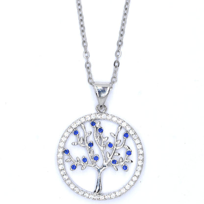 VN2329 - Premium cubic zirconia tree of life necklace