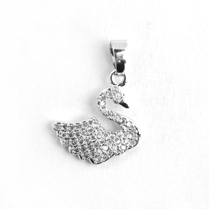 Premium cubic zirconia swan necklace