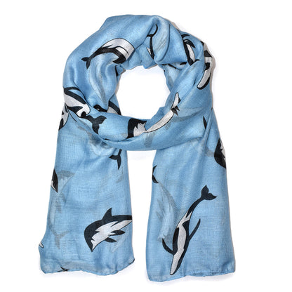 Dolphin printed scarf