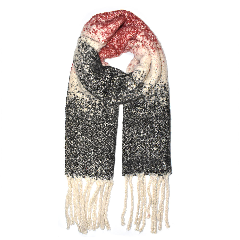 Soft Winter tonal woolly Ombre scarf