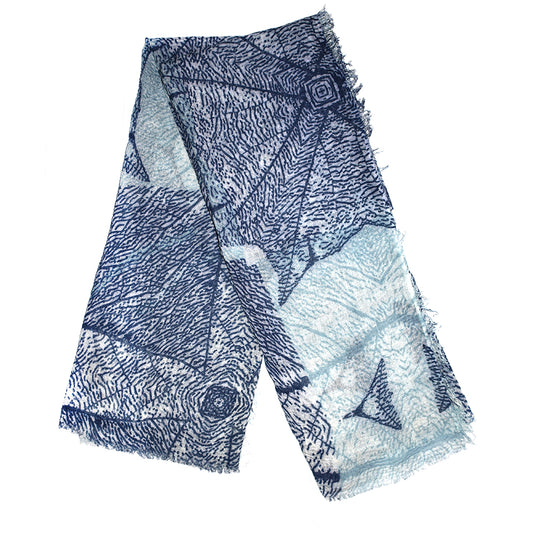 Colour multi pattern tonal scarf - VS6605