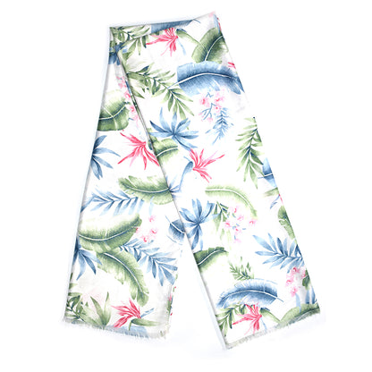 Clustered tropical leaf scarf