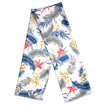 Clustered tropical leaf scarf