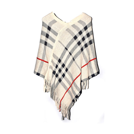 VS6638 - Check fringe poncho