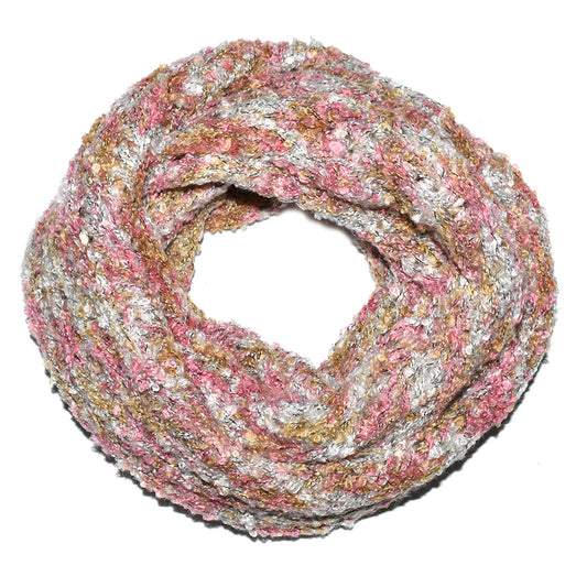 VS8516 - Mixed colour boucle snood - Light pink