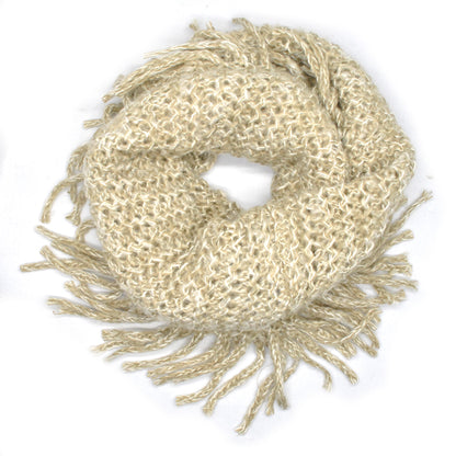 2 tone tassel wool 44cm x 70cm snood - VS867