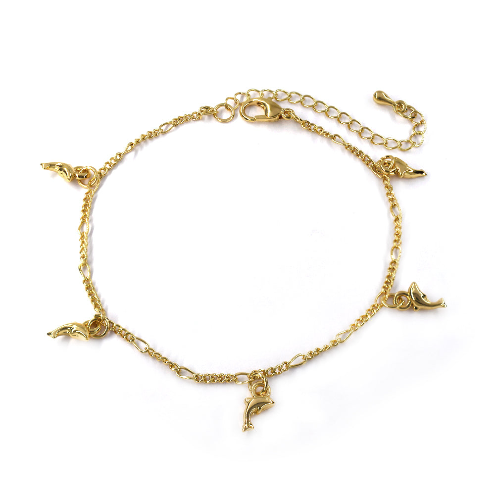 Fashion dolphin charm anklet