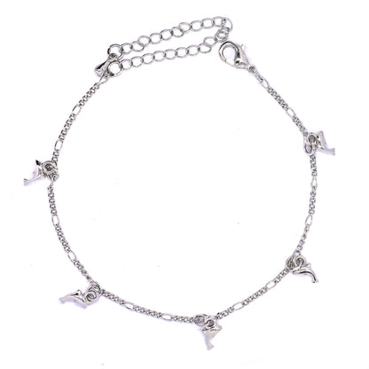 Fashion dolphin charm anklet