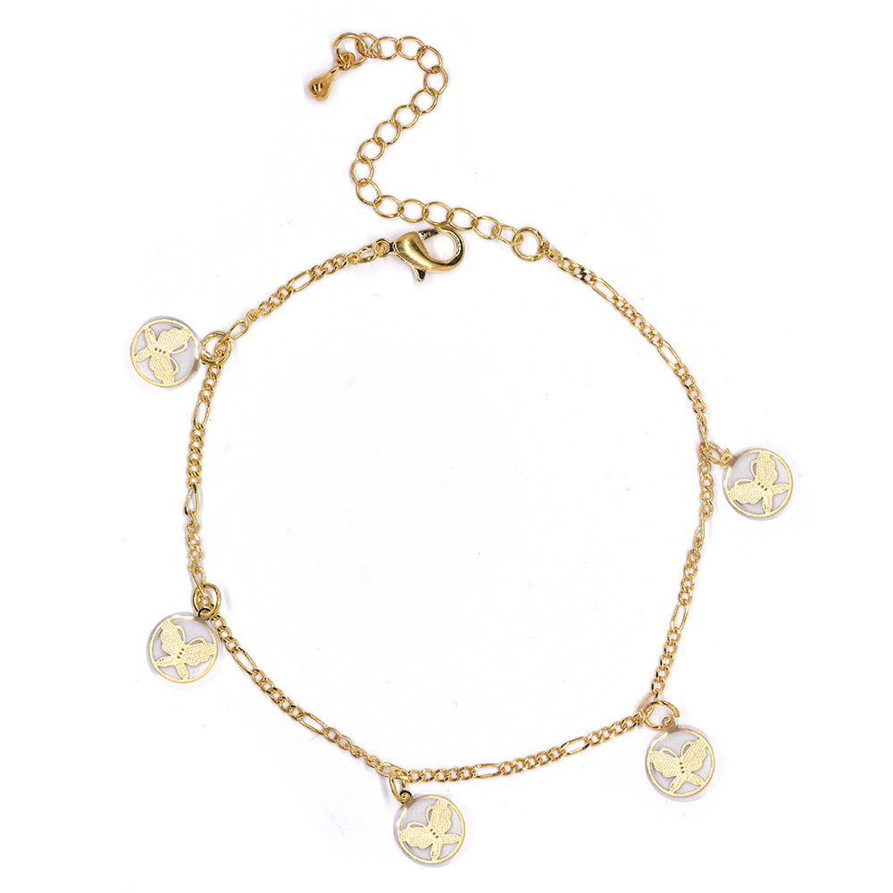 Fashion butterfly charm anklet