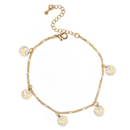 Fashion butterfly charm anklet