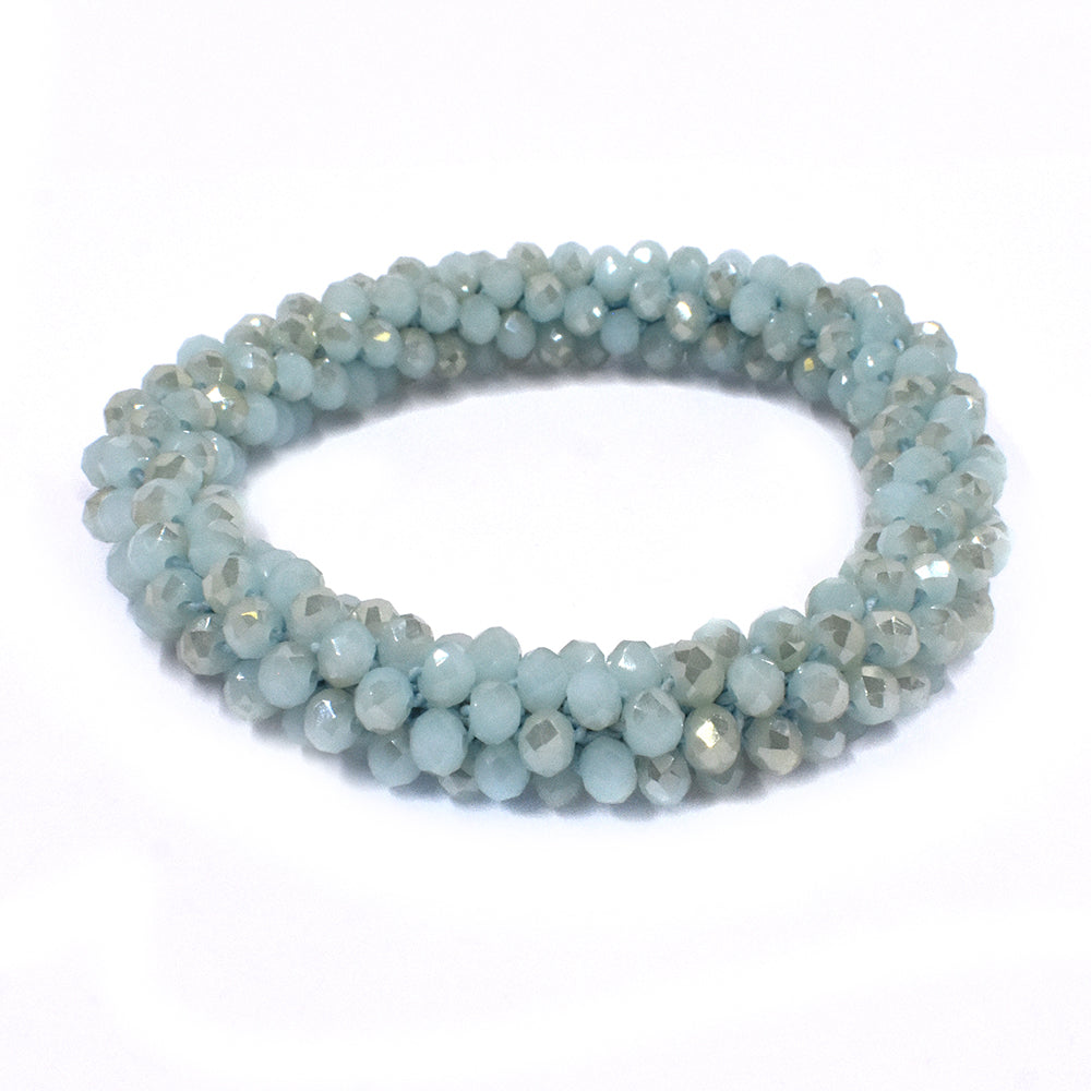 Fashion faceted cluster stone bracelet - YB1301