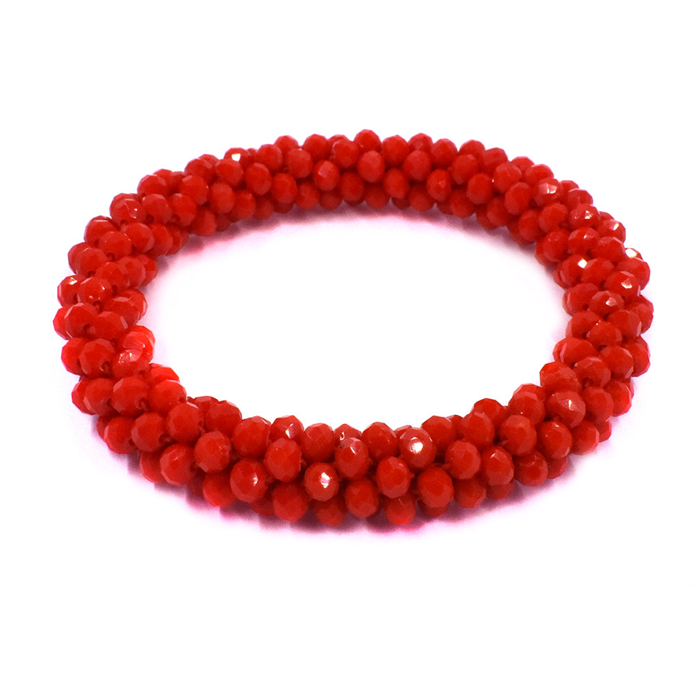 Fashion faceted cluster stone bracelet - YB1301