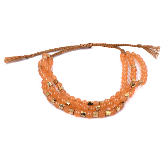 Fashion 3 stranded bead adjustable bracelet - YB1304