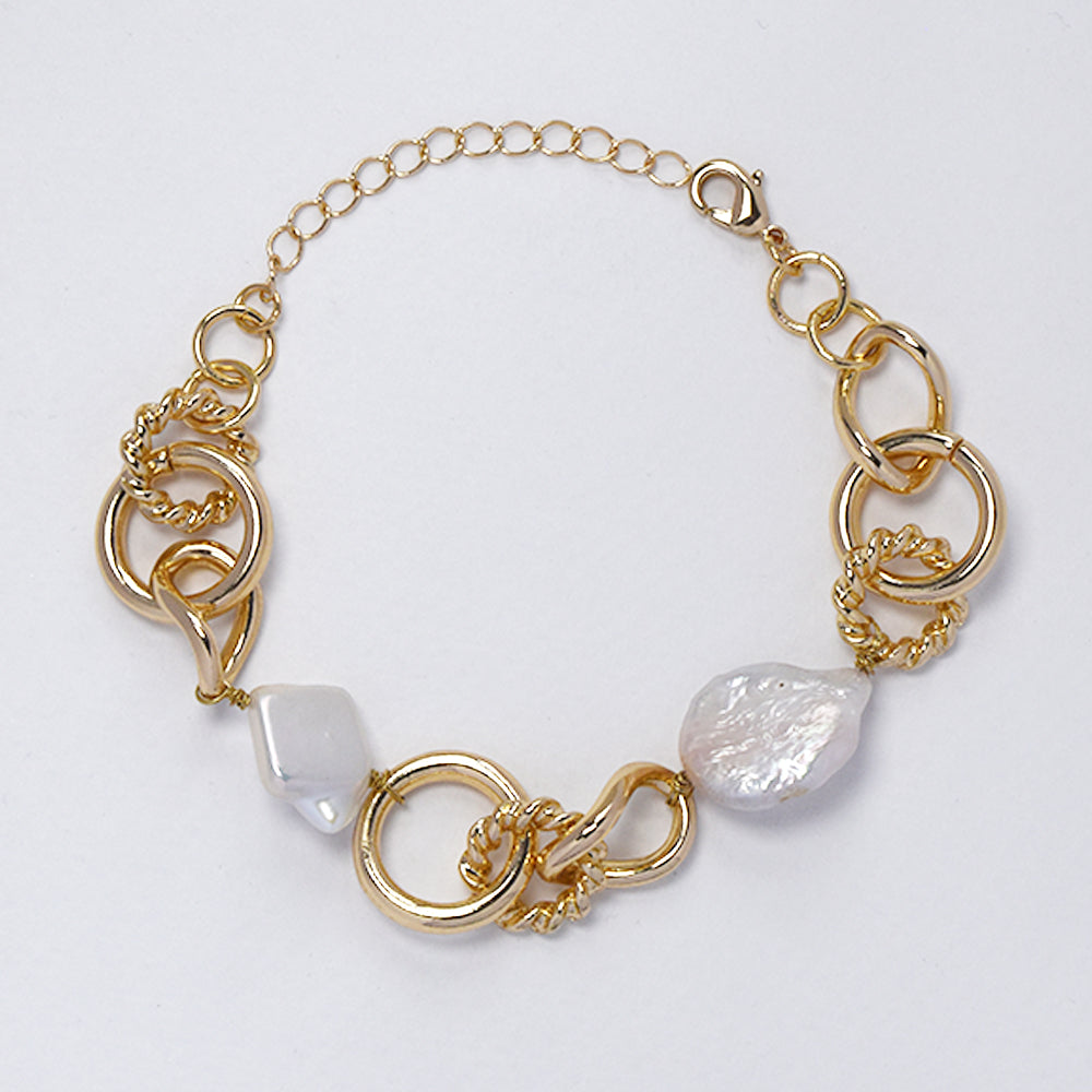 Fashion faux freshwater pearl bracelet - YB4356