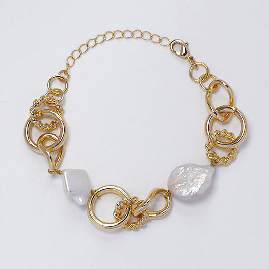Fashion faux freshwater pearl bracelet - YB4356