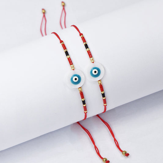 2 Pack fashion adjustable evil eye bracelet - YB4646
