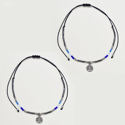 2 Pack Beaded tree of life bracelet - YB4837KB