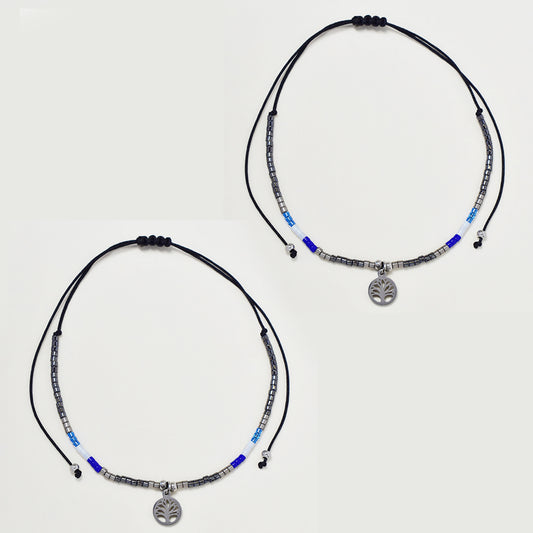 2 Pack Beaded tree of life bracelet - YB4837KB