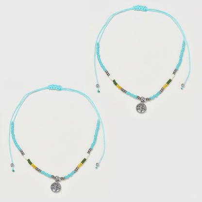 2 Pack Beaded tree of life bracelet - YB4837KB