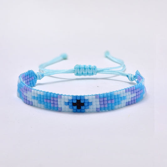 Fashion 5 row beaded adjustible thread bracelet - YB5333