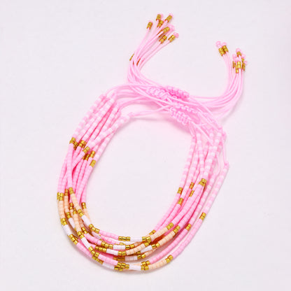 YB6674 - Fashion adjustable beaded bracelet - 10 pc / pack