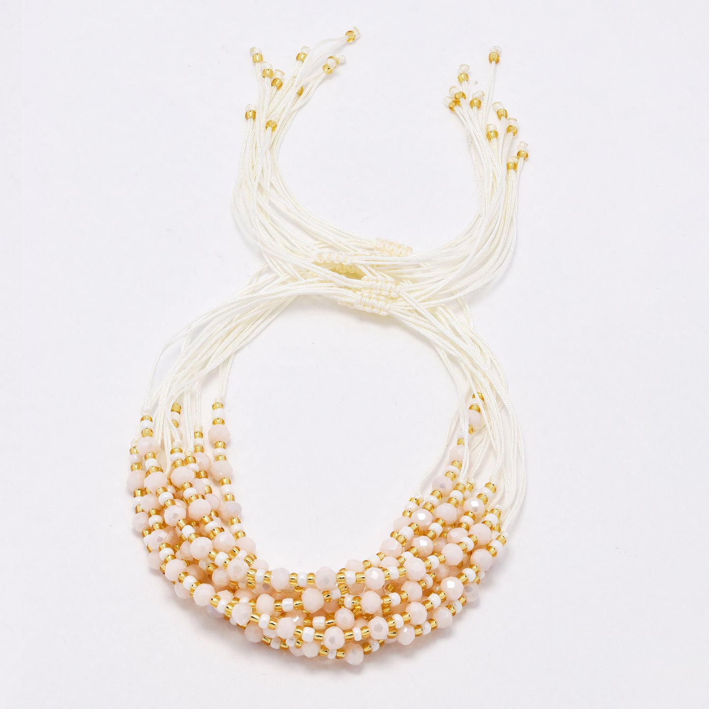 YB6675 - Fashion adjustable faceted beaded bracelet - 10 pc / pack