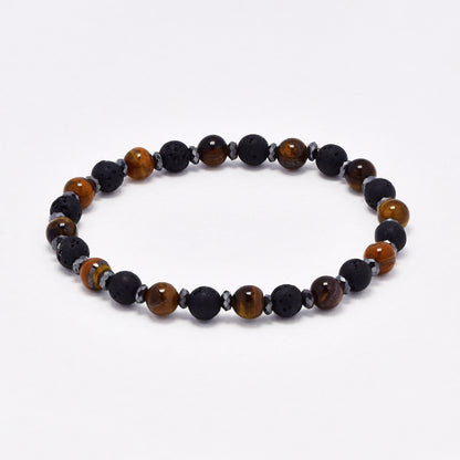 YB6680 - Volcanic rock & natural stone bracelet
