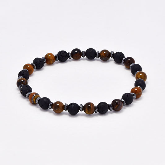 YB6680 - Volcanic rock & natural stone bracelet