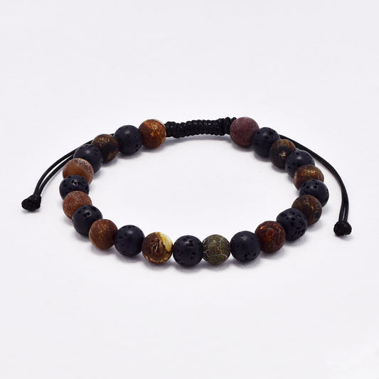 YB6682 - Volcanic rock & natural stone bracelet